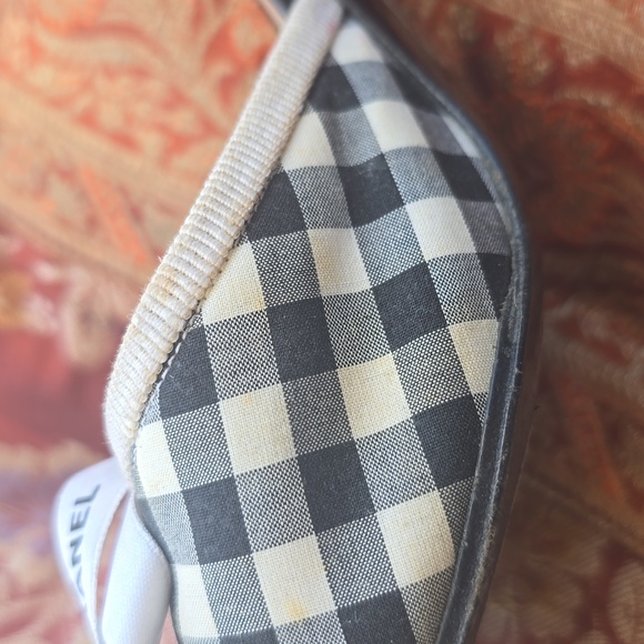 Chanel Gingham Black & White Mules - Picture 9 of 11